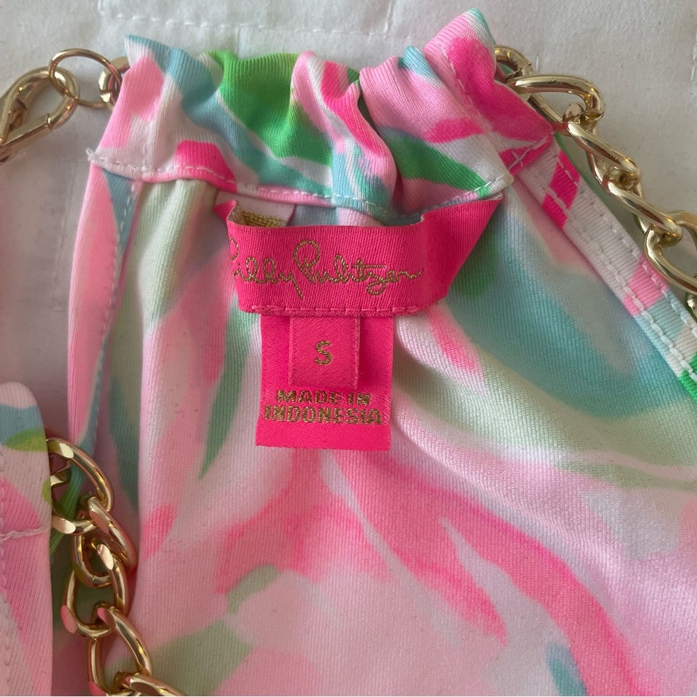 Lilly Pulitzer Pink and Green Halter Top - Picture 7 of 12